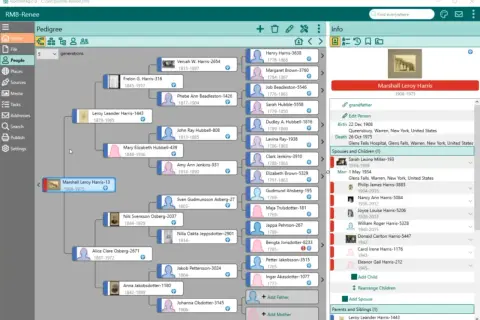 Arbre généalogique RootsMagic 8, idéal pour découvrir votre histoire familiale. Ce logiciel gratuit familysearch gratuit vous aide à retracer vos ancêtres.