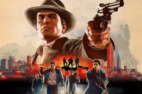 Gangsterzy w mieście, gotowi do akcji w stylu Mafia 2 Remake.