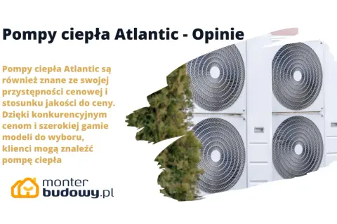 Zdjęcie przedstawia rząd jednostek zewnętrznych pomp ciepła Atlantic.