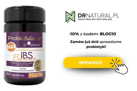 ProbioBalance MAX - probiotyk na jelita od Aliness. 60 kapsułek vege. Zamów już dziś sprawdzone probiotyki!