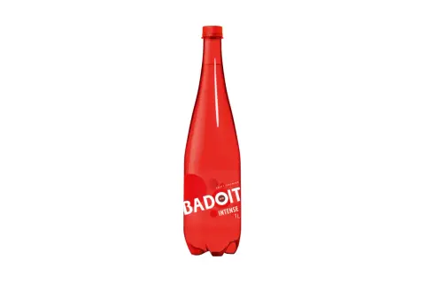 Bouteille rouge de Badoit Intense 1L. Découvrez les eau badoit bienfaits pour votre bien-être quotidien.