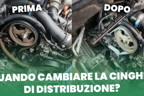 Confronto tra cinghia di distribuzione prima e dopo. Scopri ogni quanto si cambia la cinghia di distribuzione per la manutenzione del motore.