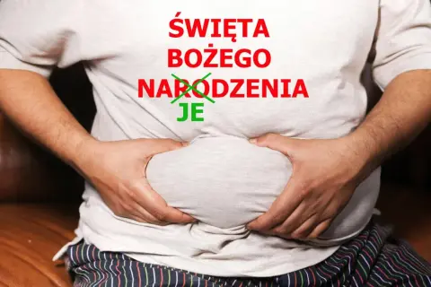 Brzuch po świętach Bożego Narodzenia. Wesołych świąt memy!