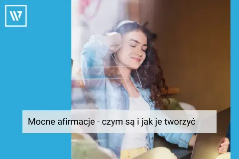 Kobieta słucha muzyki, relaksując się. To inspiracja do tworzenia skutecznych afirmacji, które pomogą Ci osiągnąć cele.