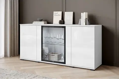 Aparador blanco: ¿mate o brillo? Guía para un salón con estilo