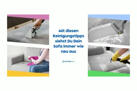 Sofa-Reinigung: Fleckenentfernung und Dampfreinigung für ein wie neues Sofa.
