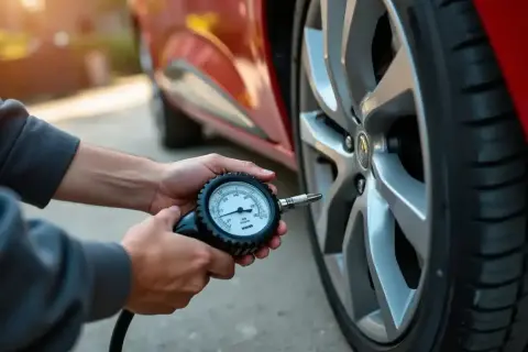 Vérification de la pression pneu Clio 5 avec un manomètre. Assurer la sécurité et l'efficacité de votre véhicule.