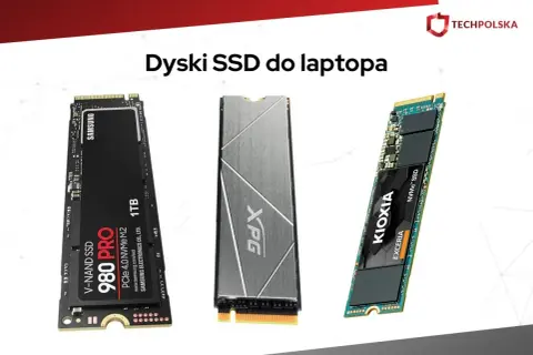 Trzy dyski SSD do laptopa: Samsung 980 PRO 1TB, XPG i Kioxia Exceria. Dysk SSD to urządzenie wykorzystujące pamięć flash do przechowywania danych.