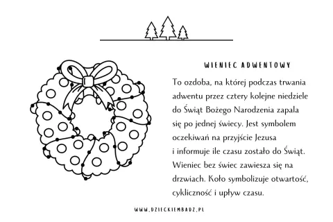 Wieniec adwentowy, ozdoba z kółkami i kokardą, to ciekawa ciekawostka o Bożym Narodzeniu. Symbolizuje oczekiwanie i upływ czasu.