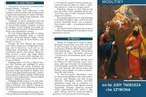 Litania do św. Judy Tadeusza z obietnicami. Obraz przedstawia św. Judę Tadeusza i św. Szymona.