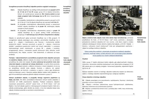 Na zdjęciu z-03 widać składowisko złomu z widocznymi kodami 17 04 05 i 16 01 17.