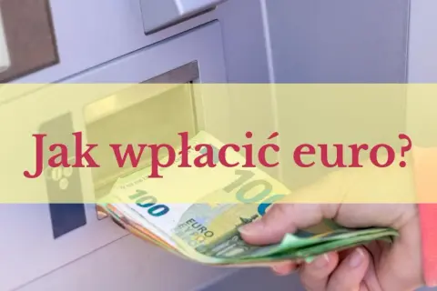 Ręka wkłada euro do wpłatomatu. Dowiedz się, jak wpłacić euro na konto walutowe ING.