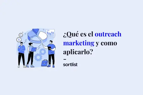 Personas analizan un gráfico de pastel y barras, discutiendo qué es el outreach marketing y cómo aplicarlo.