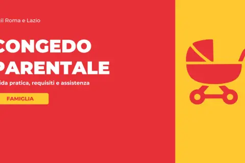 Congedo parentale: guida pratica su come funziona, requisiti e assistenza per la famiglia. Icona passeggino.