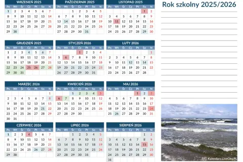 Rok szkolny 2025/2026: 188 dni nauki, 177 wolnego! Kalendarz