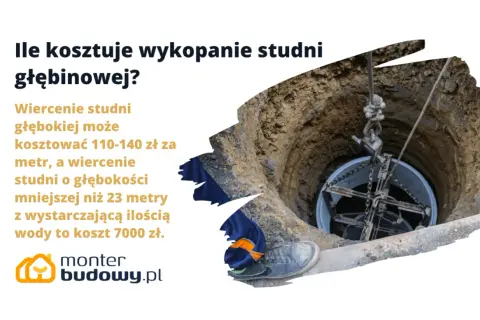 Ile kosztuje wykopanie studni głębinowej? Wiercenie studni głębokiej może kosztować 110-140 zł za metr.