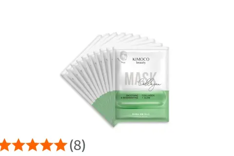 Opakowanie masek Kimoco Collagen z aloesem, wygładzających i regenerujących.