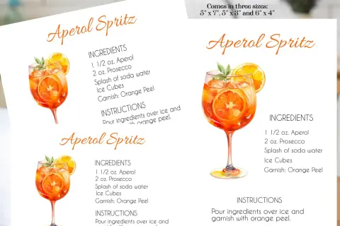 Przepis na Aperol Spritz: 1 1/2 oz Aperolu, 2 oz Prosecco, plus soda. Idealne proporcje dla orzeźwiającego drinka.