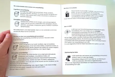 Tekst over cognitieve en zintuiglijke overprikkeling na hersenletsel. Beschrijft klachten en duur, en wat h-ZZO is. Kan overprikkeling overgaan? Ja, maar h-ZZO duurt lang.