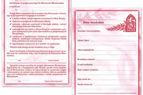 Jak wypełnić deklarację kandydata do bierzmowania – uniknij błędów