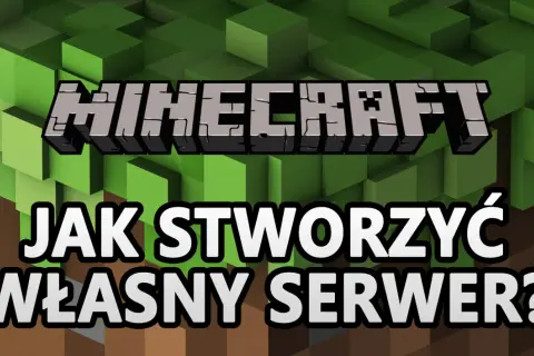 Jak stworzyć własny serwer Minecraft? Grafika z blokami i logo gry.