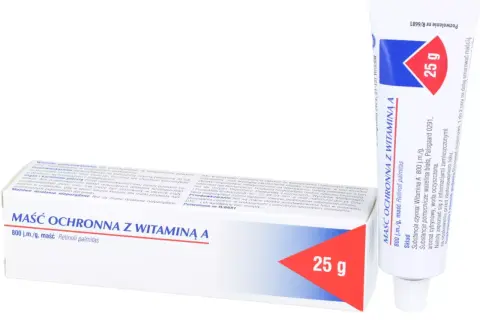 Maść ochronna z witaminą A, 25 g. Zapewnia ochronę i pielęgnację skóry.