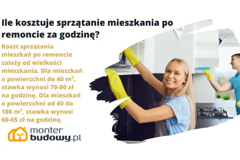 Ile kosztuje sprzątanie domu po remoncie? Cena zależy od metrażu: do 40 m² to 70-80 zł/h, a 40-100 m² to 60-65 zł/h.