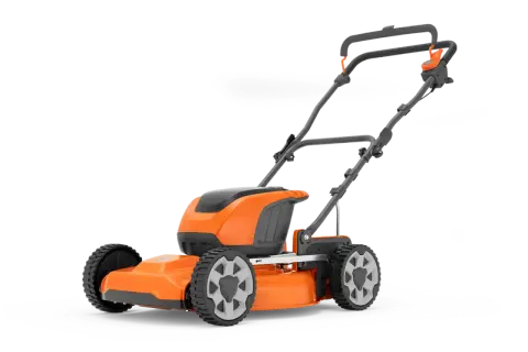 Pomarańczowa kosiarka akumulatorowa Husqvarna 246. Sprawdź jej husqvarna 246 dane techniczne, aby poznać możliwości.