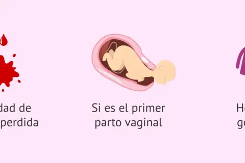 Factores que influyen en la regla después del parto: cantidad de sangre, primer parto vaginal y herencia genética.
