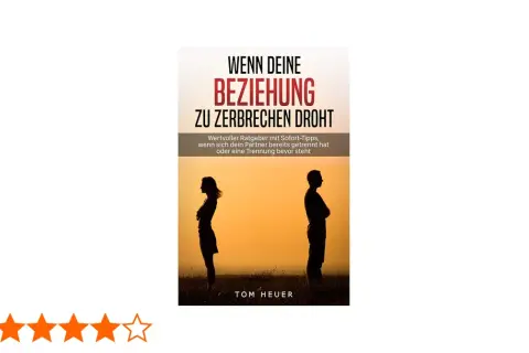 Buchcover: Wenn deine Beziehung zu zerbrechen droht. Silhouetten eines Paares, das sich abwendet, symbolisiert partnerschaft probleme. Ratgeber mit Sofort-Tipps.