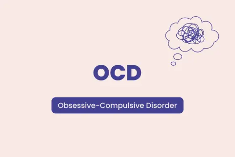 OCD, tvångssyndrom. Tankebubblan visar hur det känns när jag har ångest.