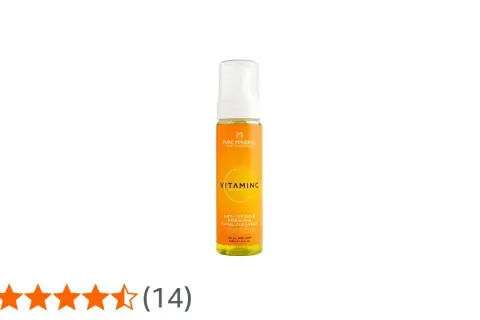 Flacone di detergente schiumoso Pure Mineral con Vitamina C, per una pelle fresca e pulita.