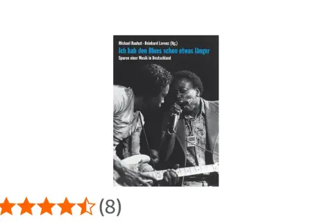 Zwei bekannte Blues Musiker, einer spielt Gitarre, der andere singt ins Mikrofon. Buchcover mit dem Titel "Ich hab den Blues schon etwas länger".