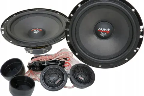 Zestaw głośników samochodowych Audio System MX EVO, idealny do Opel Astra H. W komplecie dwa głośniki niskotonowe, dwa tweetery i okablowanie.