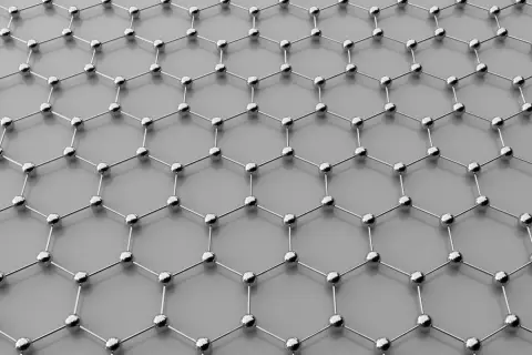 Abstrakte Darstellung eines molekularen Gitters, wie es in nanopartikel sonnencreme verwendet wird.