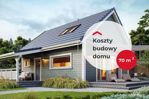 Nowoczesny projekt domu 70m2 z tarasem i dużymi oknami. Idealny na spokojne życie.