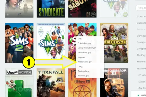 Jak zmienić język w The Sims 4? Kliknij prawym przyciskiem myszy na grę, wybierz "Właściwości gry", a następnie szukaj opcji języka.