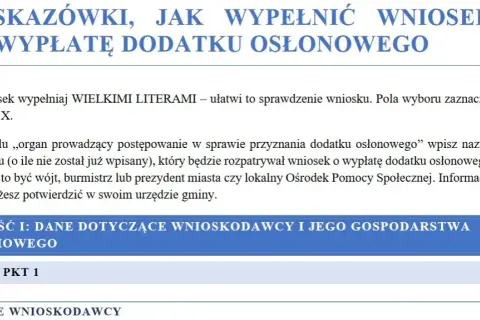 Jak poprawnie wypełnić dodatek osłonowy w bloku co zaznaczyć