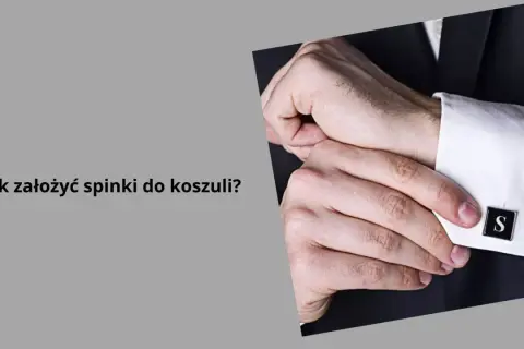 Mężczyzna zapina spinki do koszuli z literą "S". Dowiedz się, jak założyć spinki do koszuli, aby wyglądać elegancko.