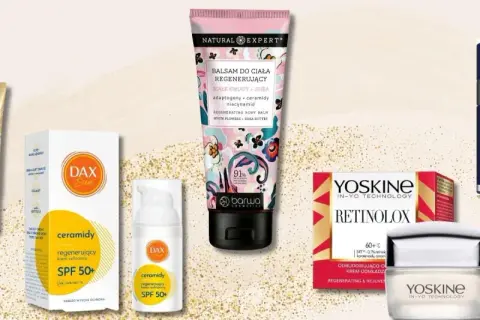 Kremy z ceramidami i peptydami: Perfecta Ceramiedica, Dax Sun, Yoskin Retinolox. Balsam regenerujący Barwa i krem ZO Skin Health.