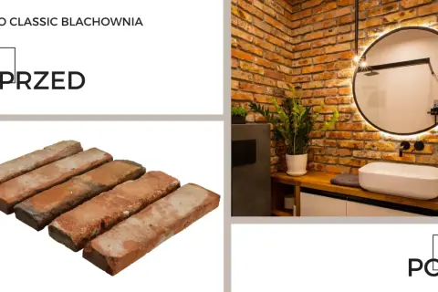 Przed i po: stara cegła w łazience. Szukasz informacji: jaki impregnat do starej cegły forum? Oto inspiracja!
