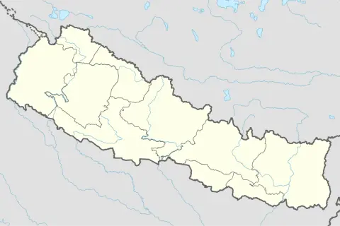 Mapa administracyjna Nepalu z zaznaczonymi granicami i rzekami.