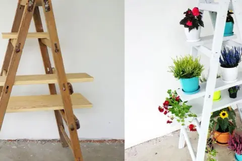 Kwietnik drewniany drabinka DIY: Zbuduj stabilny i piękny mebel!