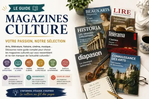 Guide des magazines culturels : Beaux Arts, Historia, Diapason, Télérama, Lire, Connaissance des Arts. Un magazine photo gratuit pour découvrir votre passion.