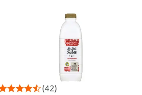 Bouteille de lait Ribot Paysan Breton, parfait pour une recette de buttermilk maison.