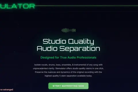 Stemulator offers free vocal remover software for studio-quality audio separation. Launch app to isolate vocals, drums, and more.