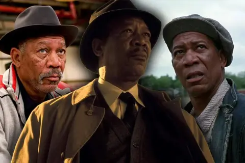 Morgan Freeman i tre olika roller från filmer. En ikonisk skådespelare som berört många i sina filmer.