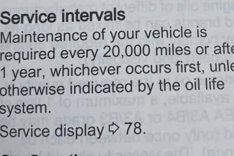 Serviceintervall för din Ford Focus: underhåll krävs var 3200 mil eller efter 1 år. Service display visar 78.
