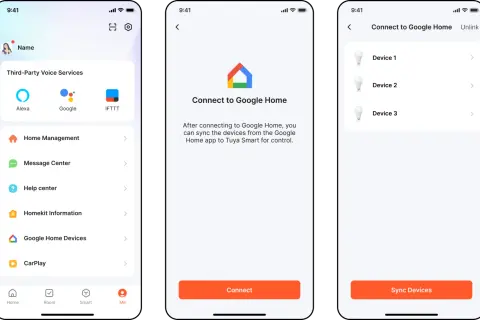 Connexion de l'application Tuya Smart à Google Home pour synchroniser vos appareils.