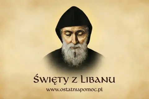 Święty z Libanu, obraz przedstawiający św. Charbela, zachęca do 9-dniowej litanii.